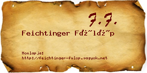 Feichtinger Fülöp névjegykártya